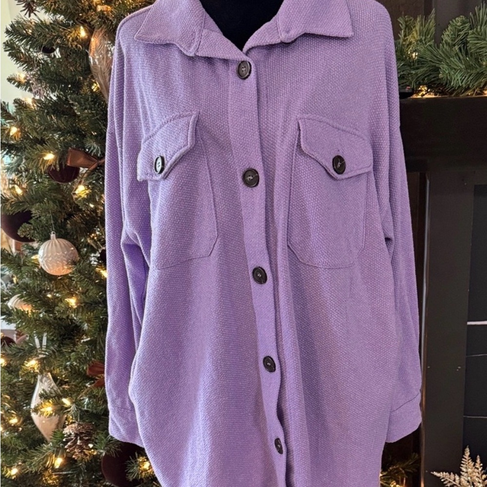 Zenana Button-Up Shirt Jacket